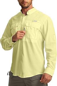 Camisa Casual Personalizada para Hombre, Impermeable, Cortavientos, Transpirable, de Manga Larga, con Ventilación Trasera de Malla, Protección UV UPF 50+, Secado Rápido, para Senderismo - Product Image 3