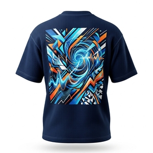 ผู้ผลิตเสื้อยืดสตรีทแวร์ผ้าคอตตอนวาฟเฟิลแบบกำหนดเอง โรงงาน OEM - Product Image 2