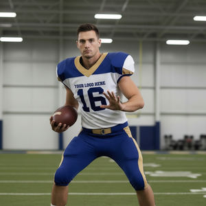 Maillots de football américain OEM, ensemble complet avec pantalon, design personnalisé, manches courtes, respirant, séchage rapide, antibactérien, couleur personnalisée - Product Image 6