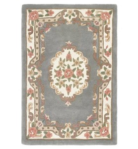 Tapis en laine Abusson indiens super épais, tuftés à la main, à motifs floraux - Product Image 2