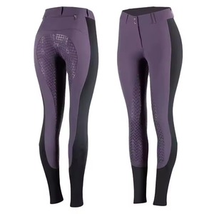Women Breech Custom Riding Pants Breeches Breathable Stretch Silicone Grip <b>Knee</b> <b>Patch</b> Horse Riding Equestrian Training Tights - Product Image 1