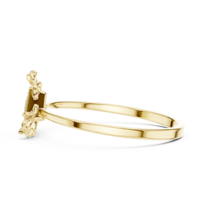 Anillo Minimalista de Oro Amarillo Sólido de 14k con Forma de Triángulo y Diamantes Cultivados en Laboratorio con Corte Redondo, Anillo de Boda Clásico, Regalo para Ella - Product Image 2