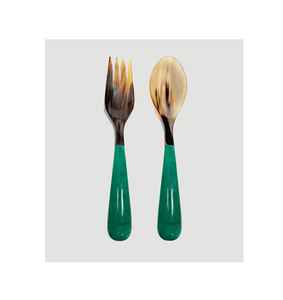 Cuillère à salade en corne au design unique et classique, écologique, ustensile de cuisine de luxe, ensemble de couverts pour la maison - Product Image 2