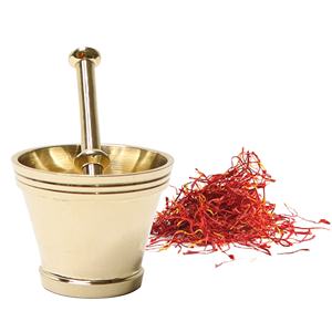 Accesorios de cocina Vintage tradicionales, decoración del hogar, mortero y Maja de latón, latón macizo ecológico para Decoración de cocina - Product Image 1