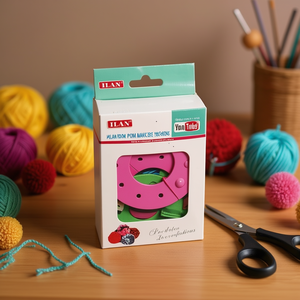 Macchina per fare pompon Ilan, 8 pezzi, strumento per decorazioni fai da te - Product Image 2