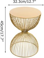 Table d'appoint traditionnelle en métal enduit, durable, pour bureaux professionnels, salons décontractés, zones café, hôtellerie intérieure
