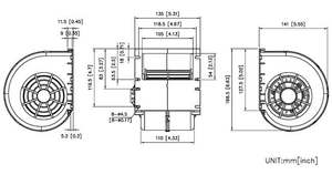 SYMBANG Single Inlet Brushless DC <b>Blower</b> (DCB141135) 12/24V CE Certified 76dB with Plastic Blade 1 Year Warranty Industrial Use - Product Image 4