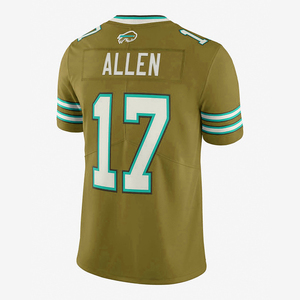 Maillot de football américain personnalisé pour adultes, col en V, 100 % polyester respirant, sublimation intégrale, nom et numéro d'équipe - Product Image 2