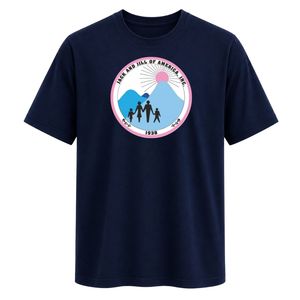 Camiseta Azul Marino de Algodón, Cuello Redondo, Manga Corta, Unisex, Ropa Casual, Cómoda para Uso Diario, Estilo Clásico, Suave - Product Image 1
