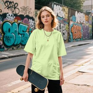 T-shirts unisexes personnalisés en coton 100% écologique et respirant, col rond, manches courtes, de haute qualité, vente en gros OEM, logo couleur - Product Image 5