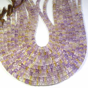 Cuentas de Ametrina Rosa Natural en Forma de Heishi de 5.5mm, Perforadas al Centro, Hilo de 16 Pulgadas, Gemas de Joyería Facetadas de Alta Calidad - Product Image 4