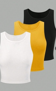 Vêtements féminins tendance et confortables pour l'été, coupe ajustée, parfait pour un style décontracté, basique mais de haute qualité pour un usage quotidien - Product Image 2