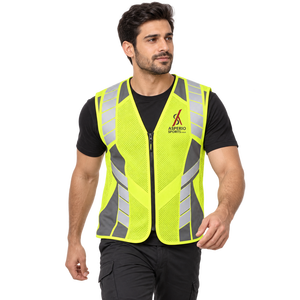 Professional <b>Men</b> Safety <b>Vest</b> High Visibility Reflective Workwear Durable Fabric Comfortable Fit Outdoor Construction Safety - Product Image 1