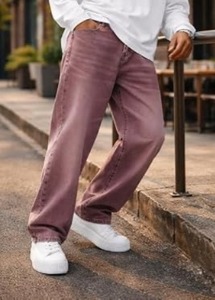 Jeans de Pierna Ancha para Hombre, Lavables, Corte Casual, Moda Primavera/Otoño, Estilos para Hombres Altos y Bajos - Product Image 4