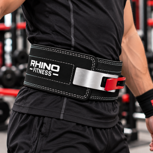 RHINO FITNESS Wrap-around Neoprene Adjustable Weightlifting Belt Quick Release Buckle Durable Lumbar <b>Waist</b> Support for Fitness - Product Image 3