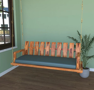 Elegante columpio Jhula de madera con amortiguación para máxima comodidad y momentos acogedores al aire libre - Product Image 6