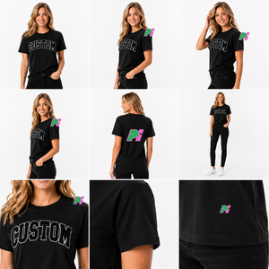 เสื้อยืดคอกลมผ้าฝ้าย 100% ระบายอากาศได้ดี ทรงเข้ารูป สไตล์ลำลอง ปักลายตามสั่งสำหรับผู้หญิง ขายส่ง ผู้ผลิต OEM - Product Image 6
