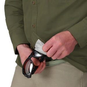 Chemises boutonnées de pêche à manches longues en coton pour hommes chemises de chasse de pêche à l'épreuve du soleil vêtements de pêche en plein air - Product Image 5