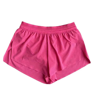 Women Breathable High Waist <b>Elastic</b> Booty Shorts <b>Belt</b> Button Flowers Fur Custom Logo Fitness Training Shorts Skinny Fit - Product Image 3