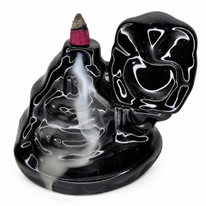 Luxury <b>Elephant</b> Ceramic Backflow Incense Burner Waterfall Smoke Cascade Holder | Zen Meditation Home <b>Decor</b> OEM Manufacture India - Product Image 1