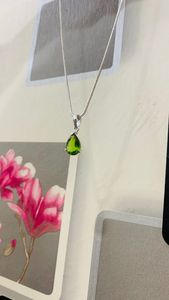 AAA Quality Lime Green Teardrop Pear Cut Peridot Necklace Peridot Green Minimalist <b>Locket</b> For Women German <b>Silver</b> Handmade - Product Image 3