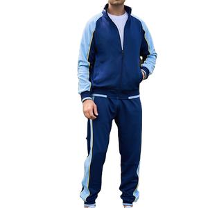 Chándal personalizado de manga larga con cremallera completa para hombre, conjunto de chaqueta deportiva de entrenamiento de invierno hecha de poliéster duradero - Product Image 2