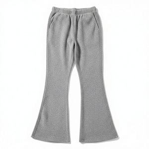 Pantalones de mujer estilo 2026, informales, con logo personalizado, de color liso, pantalones de chándal acampanados para mujer - Product Image 1