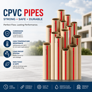 Tuyau industriel en CPVC, chlore-polyvinyle chloré, surface lisse, tuyau de plomberie en PVC-C pour raccords de tuyauterie d'eau chaude - Product Image 3