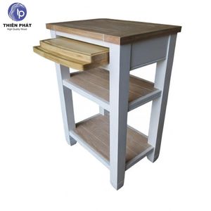 Mueble de Almacenamiento de Cocina de Madera, Organizador de Cocina de Madera de Acacia y Caucho con Estantes Abiertos - Product Image 4