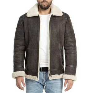 Chaquetas para Hombre, Chaqueta Impermeable de Piel de Oveja Gruesa con Forro de Piel Sintética, Protección contra el Frío del Invierno - Product Image 3