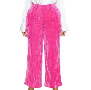 OEM Customized Solid Pink Velour <b>Velvet</b> Flare Stack Pants High Lightweight Heavy Weight High Quality Breathable Wholesale Plus - Product Image 1