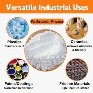 Poudre 325 mesh wollastonite pierre utilise céramique wollastonite prix natrolite rugueux ultrafine wollastonite poudre - Product Image 2
