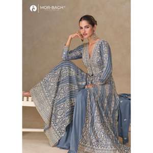 ชุดเดรสอานาร์กาลีแบบอัชรวาด มอร์ บาห์ จานากี พร้อมงานปักเลื่อมสุดหรูหรา ชุดอินเดียแบบดั้งเดิมสำหรับโอกาสพิเศษ - Product Image 3