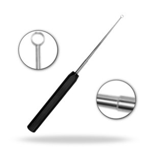 Curette annulaire antérieure 18 pouces 460 mm, instrument de chirurgie neuro-spineuse pour l'élimination des disques lombaires et le curettage tissulaire - Product Image 1