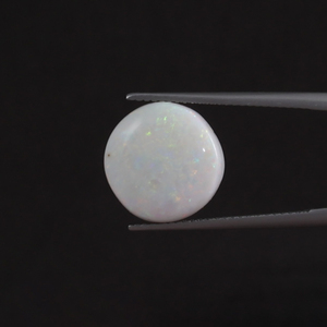 Opale naturelle blanche certifiée IGI, pierre précieuse en vrac, 6,45 carats, ovale 13,5x13mm, taillée à la main, polie, traitée à la cire/l'huile, directement de l'usine - Product Image 1