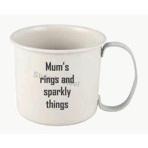 Taza Profunda con Estampado Floral y Asa de Acero Inoxidable - Product Image 1