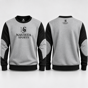 OEM High Quality 100% Cotton <b>Crewneck</b> Sweatshirts Plus Size Custom Logo Printing Solid Fleece Winter Streetwear Low MOQ - Product Image 6