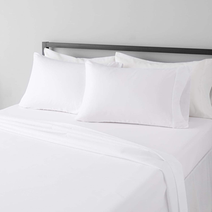 5 Star Hotel Bedding Set 4 Pcs Solid Pure <b>King</b> <b>Size</b> Flat Fitted <b>Sheets</b> Sets - Product Image 1
