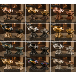 Metal <b>Silver</b> Incense <b>Burner</b> Set Featuring A Lidded Container, <b>Burner</b> Bowl With Tong On A Matching Tray For Aromatherapy Use - Product Image 6