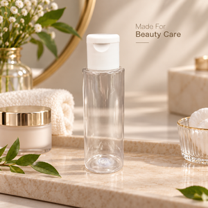 Envase Cosmético de PET de 50 ml con Tapa Abatible |   Envase de Plástico Transparente para Productos de Cuidado de la Piel, Cabello y Belleza, y Artículos Personales - Product Image 2