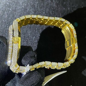 Reloj de Pulsera Personalizado Hecho a Mano con Joyas de Belleza Artísticas, Unisex, Clásico, Hip Hop, Automático, Mecánico, de Acero Inoxidable, con Cristal de Zafiro, 100 Bares - Product Image 4