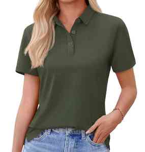 Polo de Mujer de la Mejor Calidad, Manga Corta, Ajustado, Informal, para Golf, Cuello Clásico, Colores Personalizados, Tallas Graduadas, Logotipo Bordado - Product Image 1