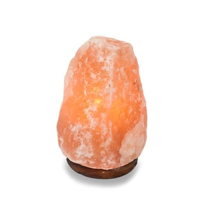 Lampe de sel de l'Himalaya en cristal naturel de petite taille, sculptée à la main, ampoule rouge, cordon raffiné, décoration d'intérieur, cadeau de vacances, boîte sachet - Product Image 4