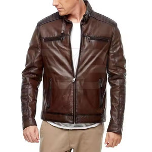 <b>Men</b> <b>Leather</b> <b>Jacket</b> Classic Casual Style Outerwear Winter Apparel Durable <b>Leather</b> Clothing Street Wear <b>Men</b> <b>Leather</b> <b>Jacket</b> - Product Image 4