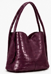 Sac fourre-tout d'épaule de luxe en cuir véritable bordeaux vintage avec broderie ouverte, prêt pour l'automne/hiver/printemps/été, idéal pour la plage, pour femme, OEM - Product Image 5