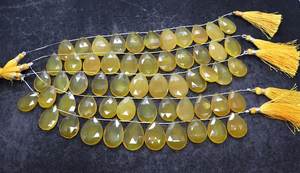Cuentas facetadas de calcedonia amarilla AAA en forma de pera de 15x22 mm, cuentas de calcedonia en forma de pera para la fabricación de joyas, collares, pulseras, pendientes, a granel - Product Image 5