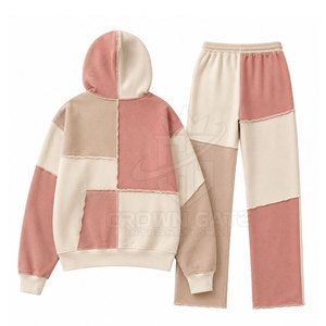High Quality Fashion Wear Women Patch Work Lounge Wear Set Lightweight Soft Fabric Relaxed Fit <b>For</b> Indoor Outdoor Daily Wear - Product Image 2