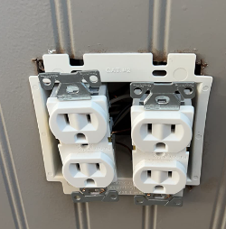 שקע חשמלי קיר כפול 15A 125V, שקע כבד עם 2 שקעי AC, חומר PC מעכב בעירה לבית ולמשרד - Product Image 4