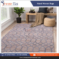 Tapis géométrique marocain rose et gris à poils ras, tissage plat, rectangulaire, idéal pour le salon – Meilleures ventes direct usine