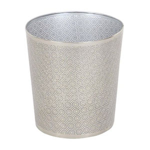 Poubelle décorative noire de qualité supérieure, en métal, avec design côtelé, pour la maison et la chambre. - Product Image 2